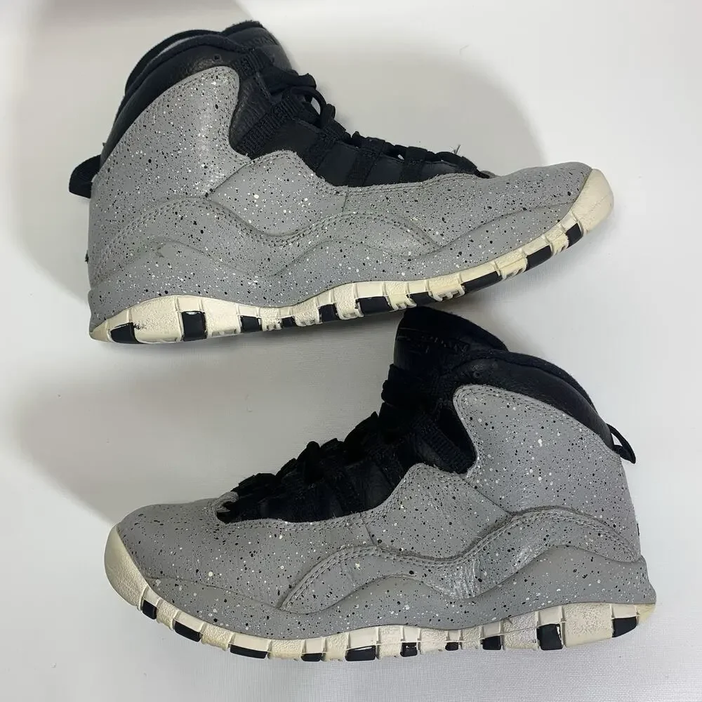 Nike Air Jordan 10 Retro Light Smoke Grey GS Size 6Y 310806-062